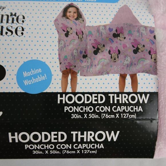Disney Minnie Mouse Kids Hooded Throw 30inX50in - Picture 3 of 3